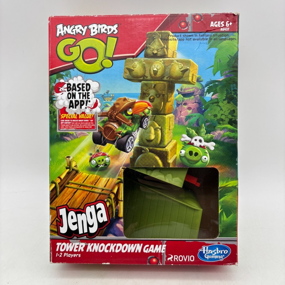Angry Birds Go Jenga Tower Knockdown Game 99% COMPLETE Hasbro Gaming 2013 Rovio